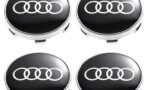 4 tappi coprimozzi originali per audi a6 da 60 MM
