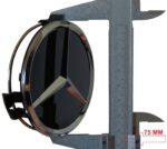 set 4 coprimozzi originali mercedes 75 mm nero opaco stella argento