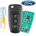 telecomando chiave completa di chip elettronica ford 3 tasti lama a scatto stretta