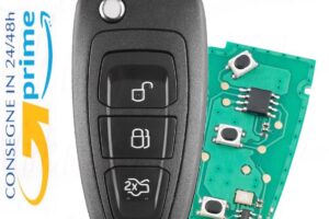 telecomando chiave completa di chip elettronica ford 3 tasti lama a scatto stretta