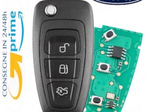 telecomando chiave completa di chip elettronica ford 3 tasti lama a scatto stretta