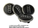 4 tappi originale audi 69mm coprimozzo cerchi lega a3 a4 a5 a6 rs3 q5