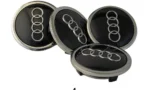 4 tappi originale audi 69mm coprimozzo cerchi lega a3 a4 a5 a6 rs3 q5