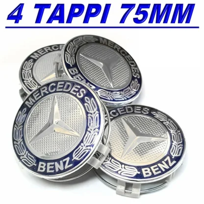 tappi coprimozzo originale mercedes benz cerchi in lega 75mm classe a180 200 b c
