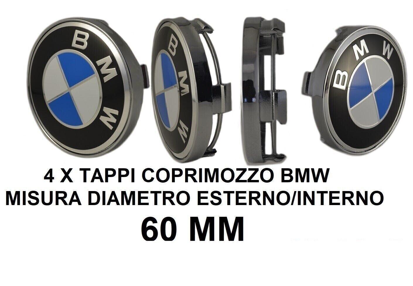 set 4 coprimozzi bmw f45 f46 f48 g30 diametro 60mm originali