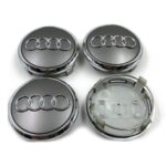 4 coprimozzi tappi audi originali 61mm grigio
