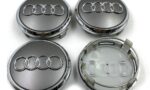 4 coprimozzi tappi audi originali 61mm grigio