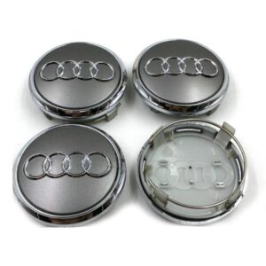 4 coprimozzi tappi audi originali 61mm grigio