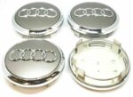 set 4 tappi coprimozzo per audi q7 q5 q3 a3 a4 a5 borchie cerchi in lega 77mm originali