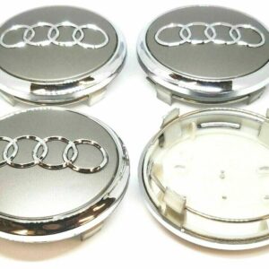 set 4 tappi coprimozzo per audi q7 q5 q3 a3 a4 a5 borchie cerchi in lega 77mm originali