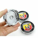 4tappi coprimozzi per abarth fiat 500 595 695 ss grande punto cerchi lega 60mm originali
