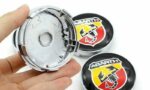 4tappi coprimozzi per abarth fiat 500 595 695 ss grande punto cerchi lega 60mm originali