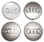 set 4 tappi coprimozzi 60mm originali audi a1 a3 a4 a5 a6 q3 q5 tt
