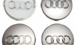 set 4 tappi coprimozzi 60mm originali audi a1 a3 a4 a5 a6 q3 q5 tt