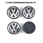 set 4 coprimozzi tappi compatibili ruota volkswagen 55mm diametro esterno
