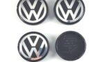 set 4 coprimozzi tappi compatibili ruota volkswagen 55mm diametro esterno