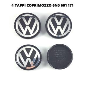 set 4 coprimozzi tappi compatibili ruota volkswagen 55mm diametro esterno
