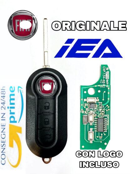 Chiave con telecomando completo FIAT originale IEA per 500 Pop /2009 1° Vers. Delphi