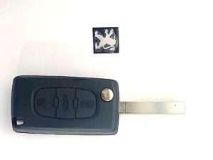 GUSCIO ORIGINALE IEA CHIAVE PER PEUGEOT TELECOMANDO 3 TASTI CON VANO BATTERIA