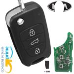 CHIAVE GUSCIO COMPLETA CHIP 3 TASTI TELECOMANDO PER KIA K2 K5 SPORTAGE 433mhz