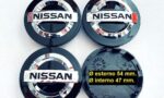 set 4 pezzi nissan 54 mm nero