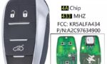 CHIAVE COMPLETA DI TELECOMANDO CHIP ALFA ROMEO KEYLESS 433
