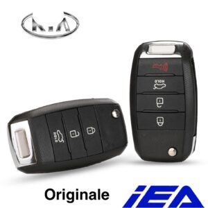 CHIAVE COMPLETA CHIP 3/4TASTI TELECOMANDO PER KIA  433mhz 4D60 80 Bit
