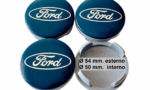 4 tappi coprimozzo blu per ford 54mm festa focus mondeo ford c-max cerchi lega