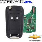 chiave con telecomando completa di chip lama stretta a scatto 2 tasti chevrolet originale IEA