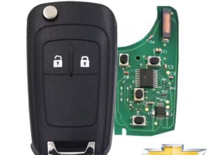chiave con telecomando completa di chip lama stretta a scatto 2 tasti chevrolet originale IEA