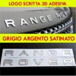 stemma scritta range rover grigio argento opaco satinato alta qualità
