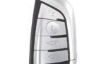 guscio originale IEA bmw keyless 4 tasti con luci cromato con bandiera rossa blu