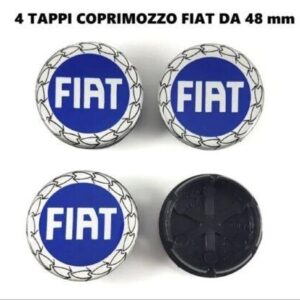 4 tappi coprimozzo originali borchia fiat bravo panda punto evo idea multipla misura 48mm