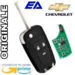chiave con telecomando completa di chip lama stretta a scatto 3 tasti chevrolet originale IEA