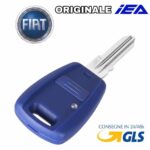 guscio fiat  1 tasto lama fissa larga GT15 blu logo blu