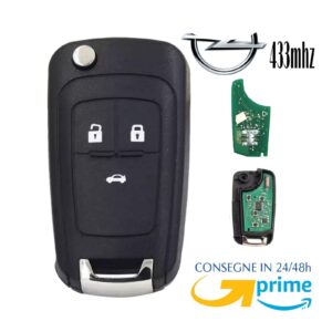 chiave completa con telecomando completo di chip 3 tasti opel originale IEA