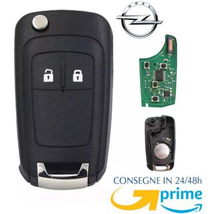 chiave completa con telecomando completo di chip 2 tasti opel originale IEA