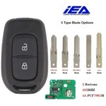 chiave completa di telecomando 2 tasti  lama fissa pcf7961m lama laterale originale