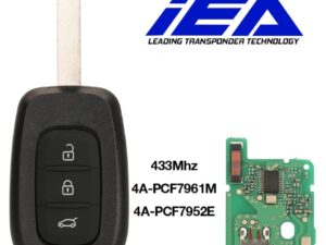 chiave completa con telecomando originale IEA 3 tasti lama fissa per Dacia Dokker 2021 + 2 gusci IEA for Ren