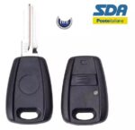 guscio fiat  1 tasto lama fissa larga GT15 nera logo blu