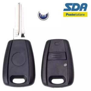 guscio fiat  1 tasto lama fissa larga GT15 nera logo blu