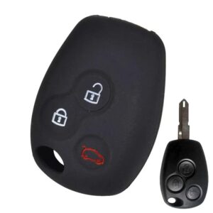 guscio copertura copri chiave silicone 3 tasti nero