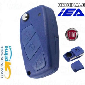 guscio telecomando fiat panda modello 169 3 tasti con sportellino BLU