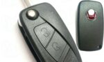 Guscio fiat originale IAE 3 tasti nero con logo rosso batteria vano laterale
