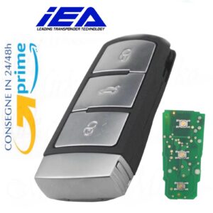 Chiave Telecomando ORIGINALE IEA PER Volkswagen Passat 3T COMPLETA di Chip elettronica