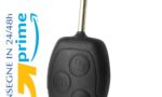 guscio cover 3 tasti diviso in due per ford con lama a chiodo nero originale IEA