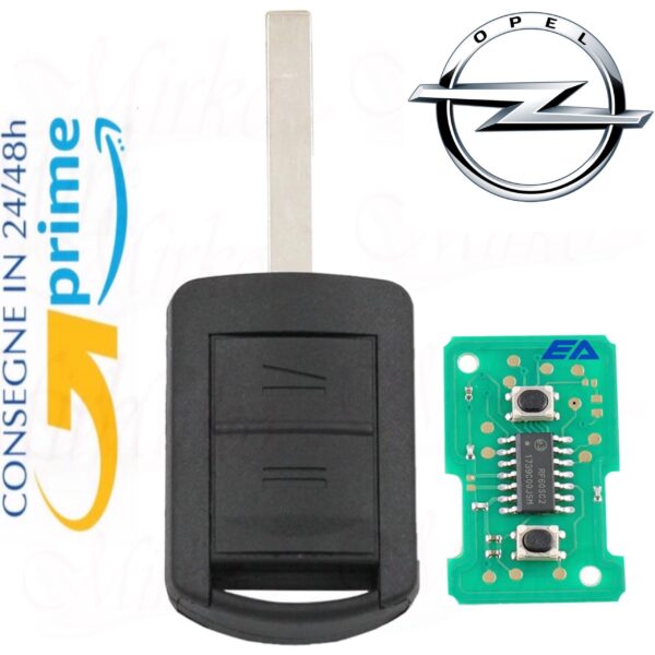 Telecomando 2 tasti completo di chip elettronica diviso in due opel originale iea