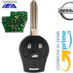 chiave telecomando completa chip elettronica lama fissa laterale 3 tasti nissan