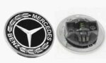 stemma cofano mercedes nero argento 57mm di alta qualità