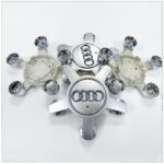 set 4 pezzi tappi copri mozzi copri bulloni ragno audi 135 mm a1 a3 A4 a5 a6 q3 q5 q7 tt